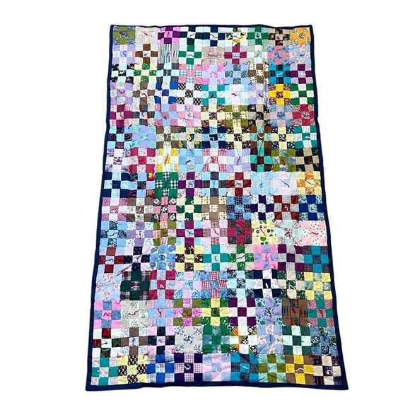 Handmade Quilted Pillow Quillow American Flag Mini Square Patchwork - Picture 2 of 16